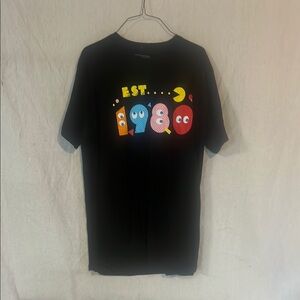 Pac Man 1980 Authentic Black Graphic T-Shirt